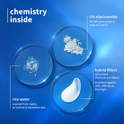 Plum 2% Niacinamide & Rice Water SPF 50 PA+++ Sunscreen - 50g