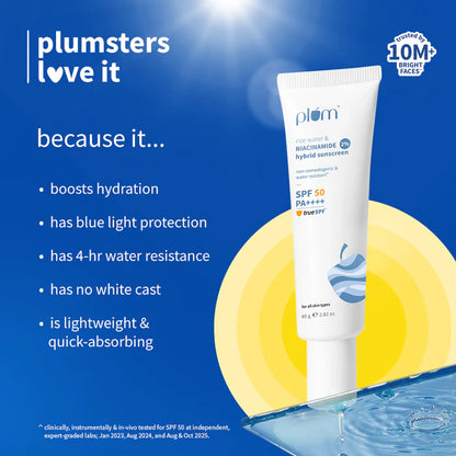 Plum 2% Niacinamide & Rice Water SPF 50 PA+++ Sunscreen - 50g