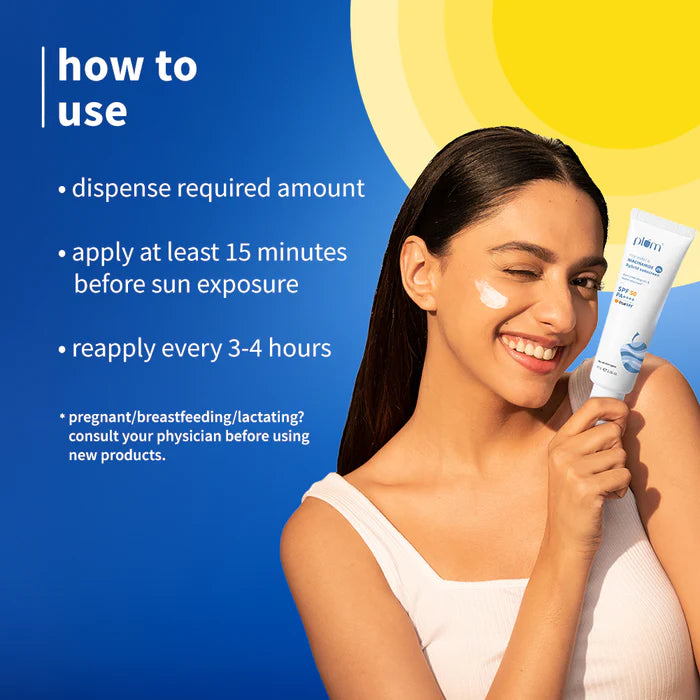 Plum 2% Niacinamide & Rice Water SPF 50 PA+++ Sunscreen - 50g