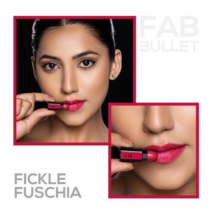 Renee Fab Bullet Lipstick - L 12 Fickle Fuschia (1.5g)