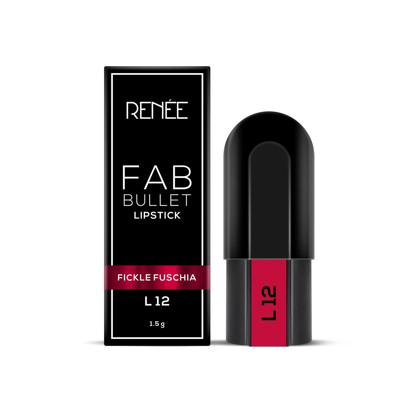 Renee Fab Bullet Lipstick - L 12 Fickle Fuschia (1.5g)