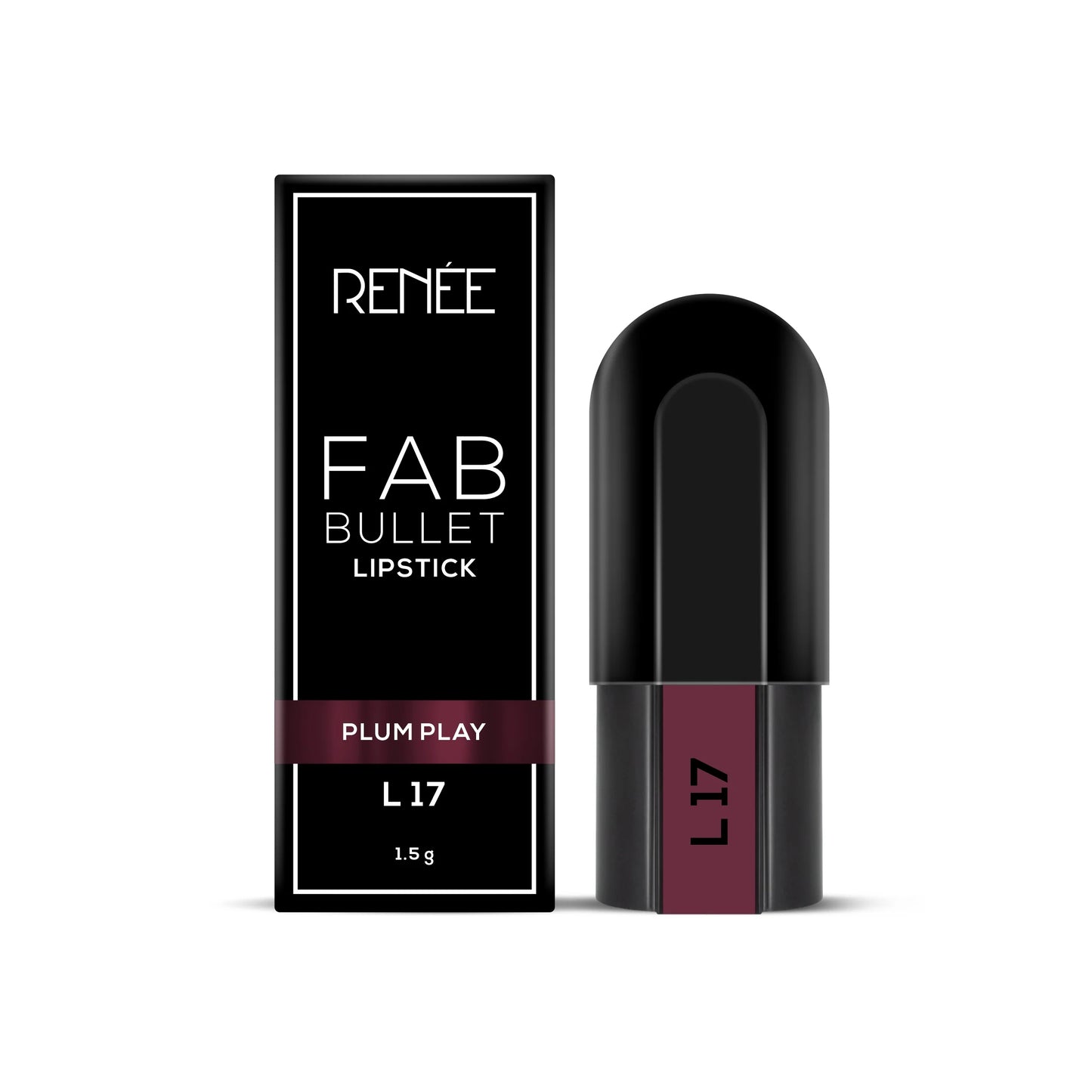 Renee Fab Bullet Lipstick - L 17 Plum Play (1.5gm)