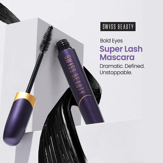 Swiss Beauty Bold Eyes Super Lash Mascara Waterproof – Black