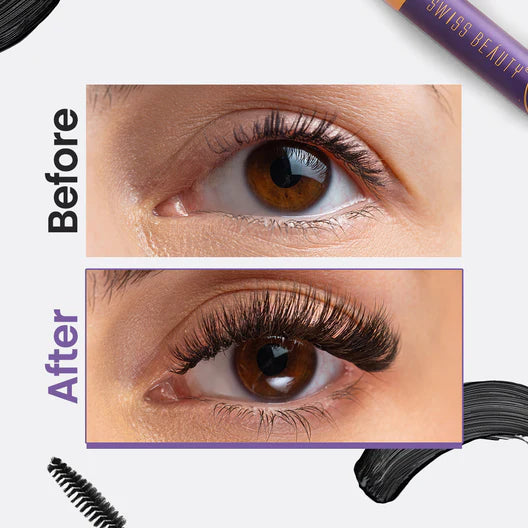 Swiss Beauty Bold Eyes Super Lash Mascara Waterproof – Black
