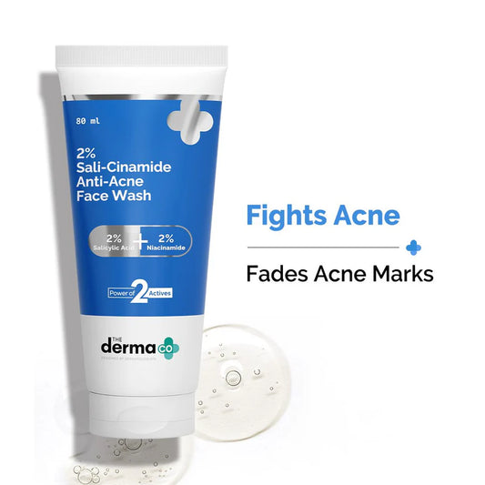 The Derma Co Sali-Cinamide Anti-Acne Face Wash (2% Salicylic + 2% Niacinamide) - 80ml