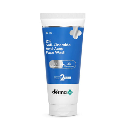 The Derma Co Sali-Cinamide Anti-Acne Face Wash (2% Salicylic + 2% Niacinamide) - 80ml
