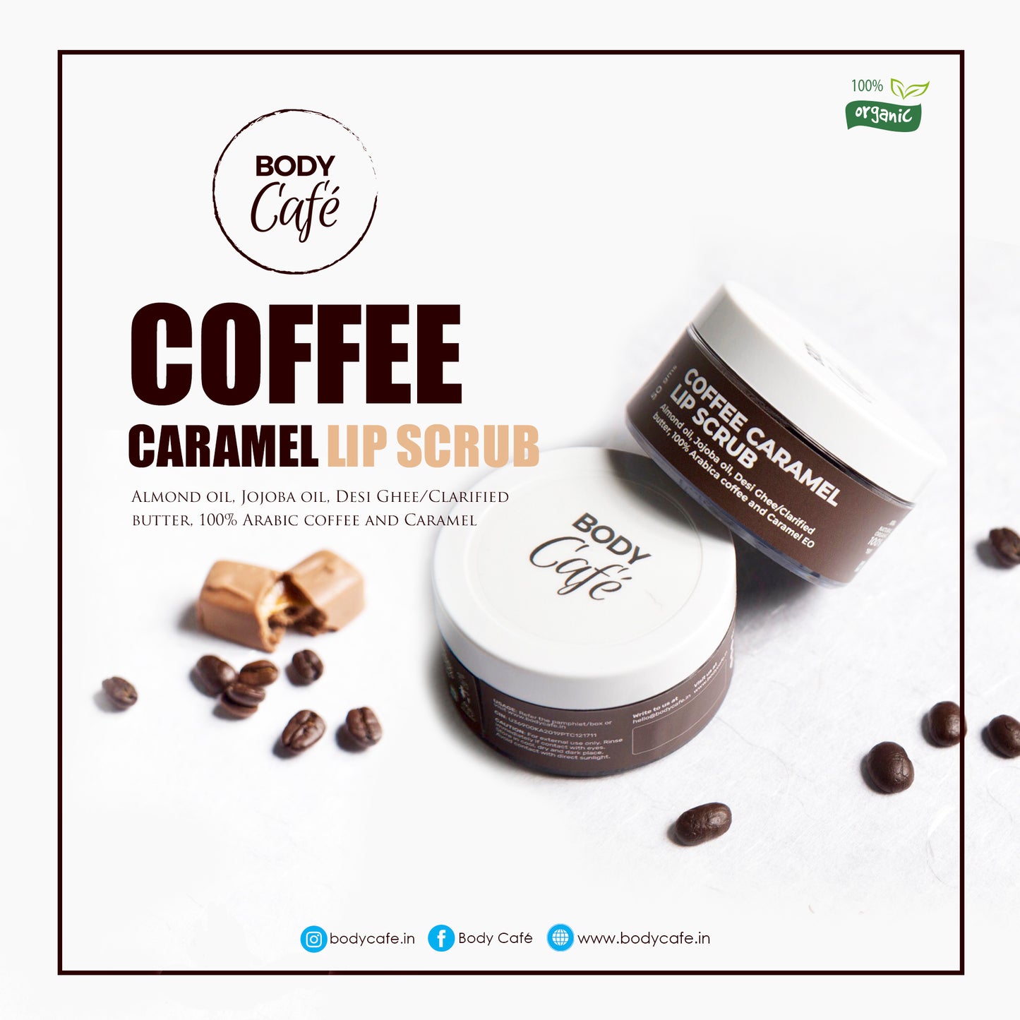 BodyCafé Coffee Caramel Lip Scrub